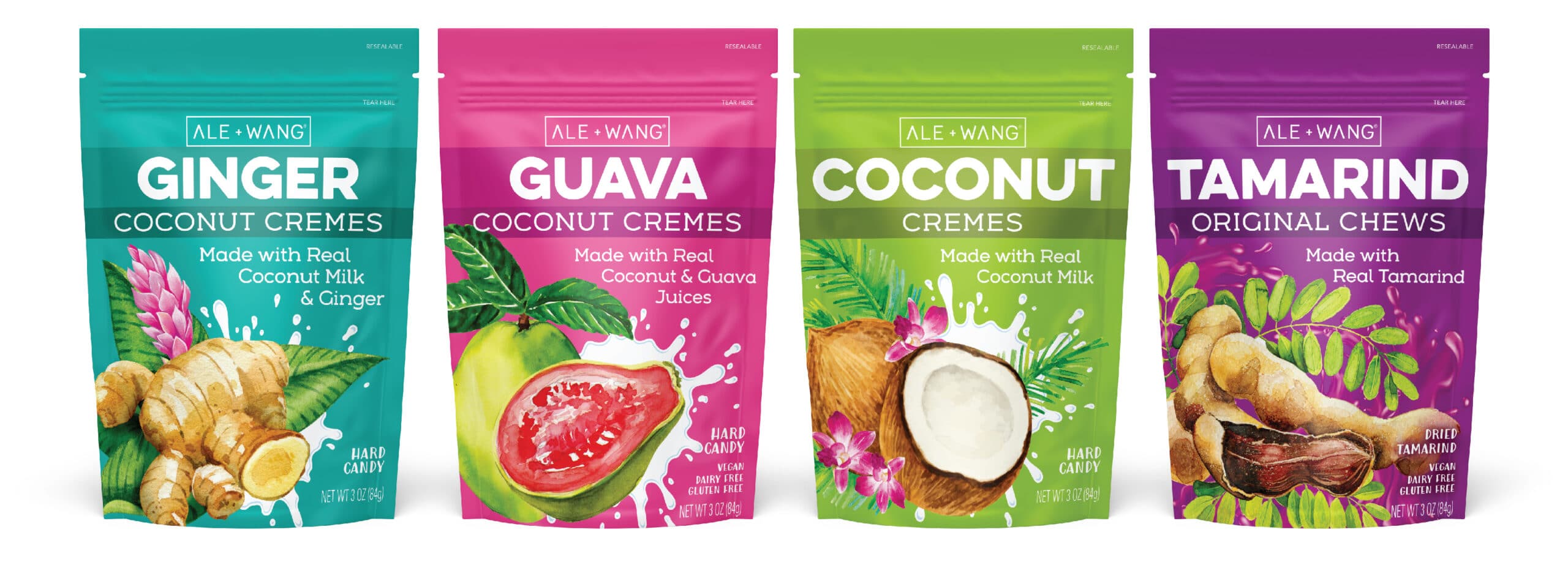 Coconut Creme Candy Pouch Packaging Design